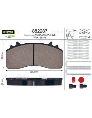 PLAQUETTES DE FREIN WVA29315 MERCEDES MP4/5