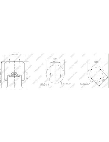 Cousin d'air primeride type 1r13-732