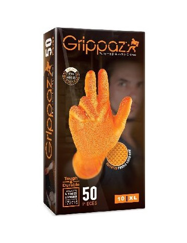 Gants Nitrile Orange Usage Unique Taille 9